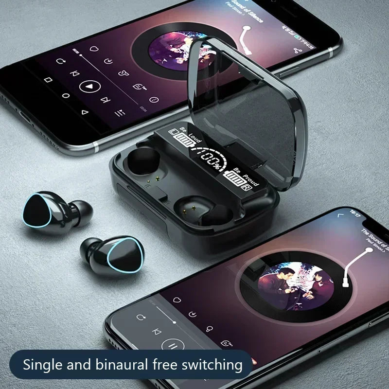 Wireless Earphones 9D Stereo  Charging Box Sports Waterproof TWS Bluetooth Headphones with Microphone