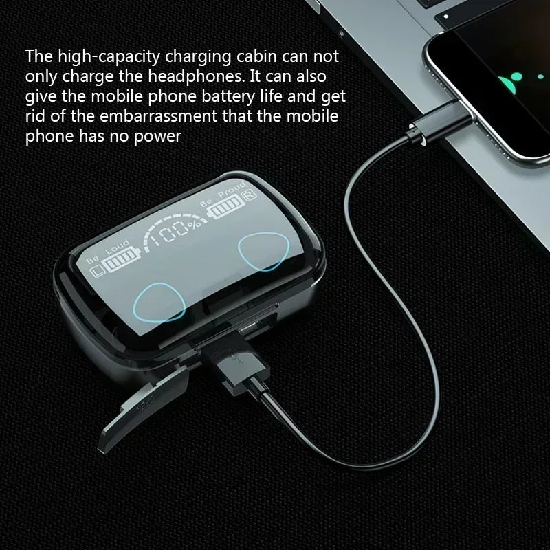 Wireless Earphones 9D Stereo  Charging Box Sports Waterproof TWS Bluetooth Headphones with Microphone