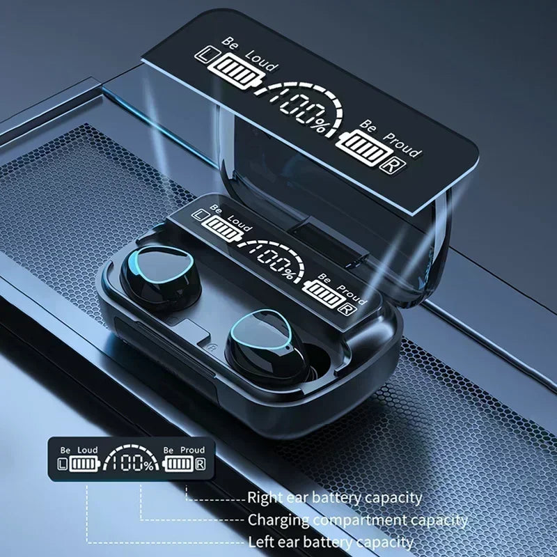 Wireless Earphones 9D Stereo  Charging Box Sports Waterproof TWS Bluetooth Headphones with Microphone
