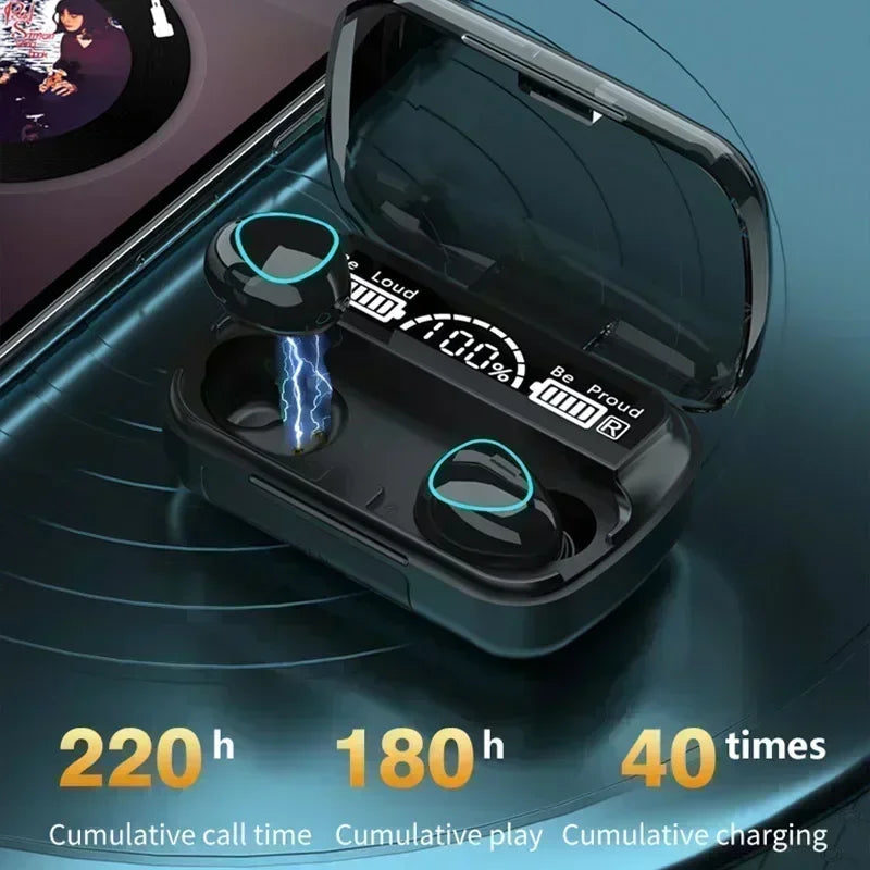 Wireless Earphones 9D Stereo  Charging Box Sports Waterproof TWS Bluetooth Headphones with Microphone